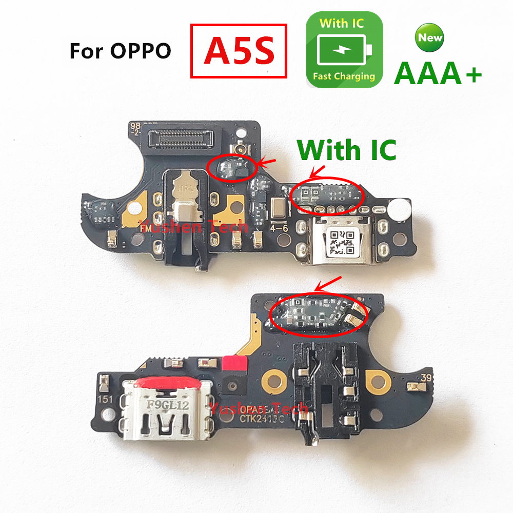 สําหรับ oppo A5S บอร์ดชาร์จ - สายชาร์จ Flex Cable USB แท่นชาร์จขั้วต่อไมโครโฟนซ็อกเก็ตบอร์ดเปลี่ยนเร็ว