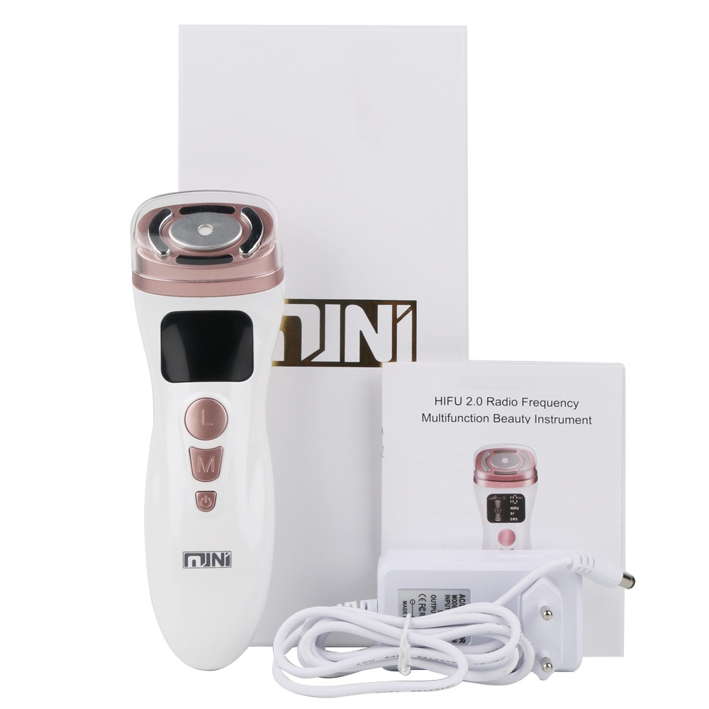 เครื่อง ไฮฟู ขนาดเล็ก อัลตราโซนิก RF EMS ไฮฟู ยกกระชับใบหน้าอุปกรณ์กระชับผิวใบหน้าคางคอตาต่อต้านริ้วรอยนวดใช้ในบ้าน