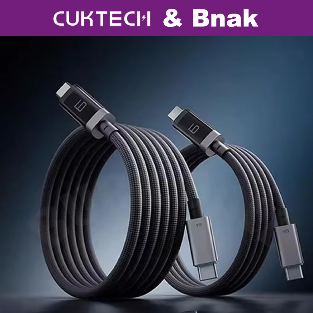 ZMI CUKTECH เบอร์ 6 240W สาย Mag ดูดจอแสดงผลดิจิตอลสายไฟ Type-C สายถัก 6A