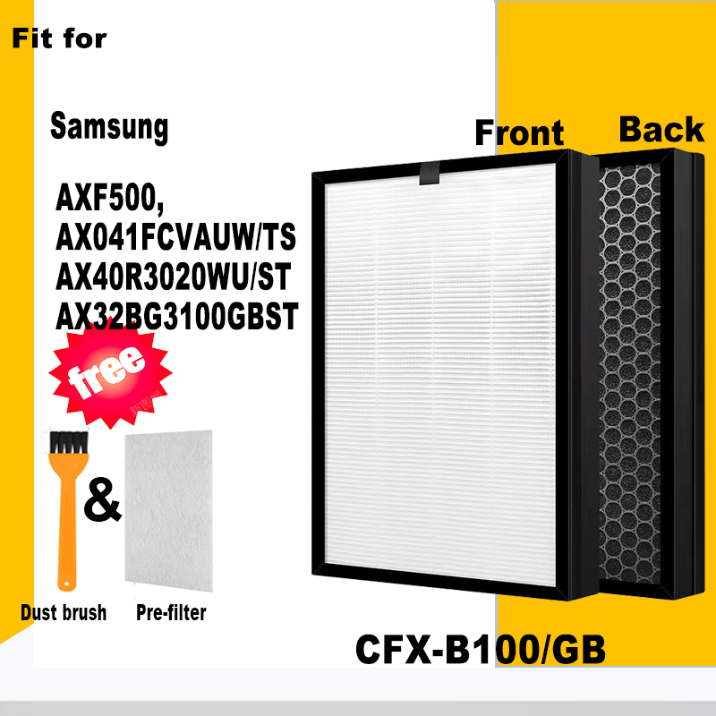 2 In 1 HEPA คาร์บอนกรอง CFX-B100/GB สําหรับ Samsung JUPITER AXF500, AX041FCVAUW/TS, AX40R3020WU/ST, 