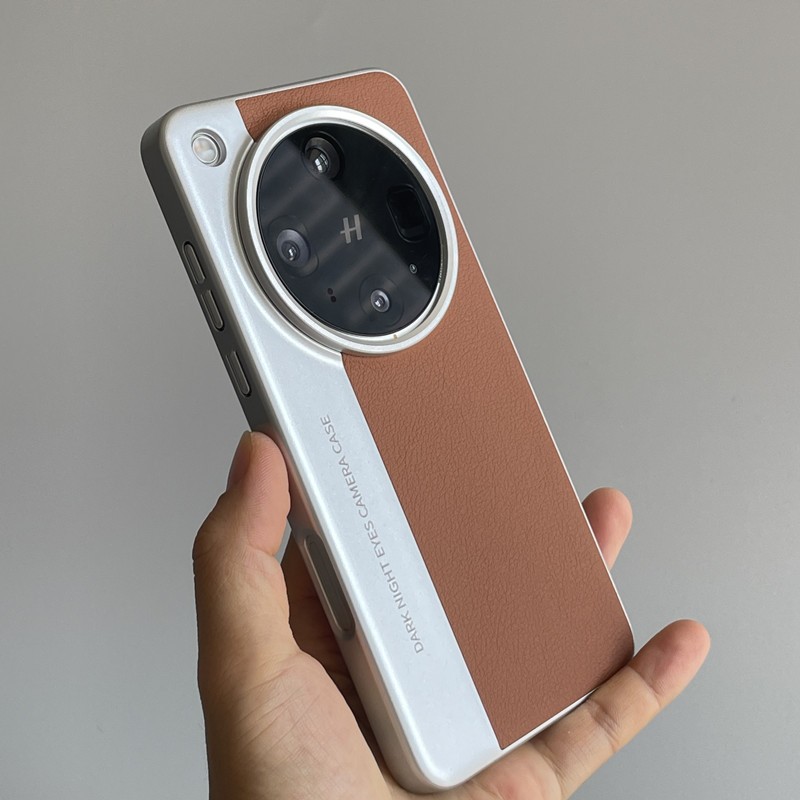 Splicing สีพรีเมี่ยมหนังเคสโทรศัพท์สําหรับ OPPO ค้นหา X8 Ultra X8 X9 Pro X8s Plus หรูหราขนาดใหญ่โลหะเลนส์กล้องหลุมชุบกันชนผิว Anti-drop Hard PC ฝาครอบ