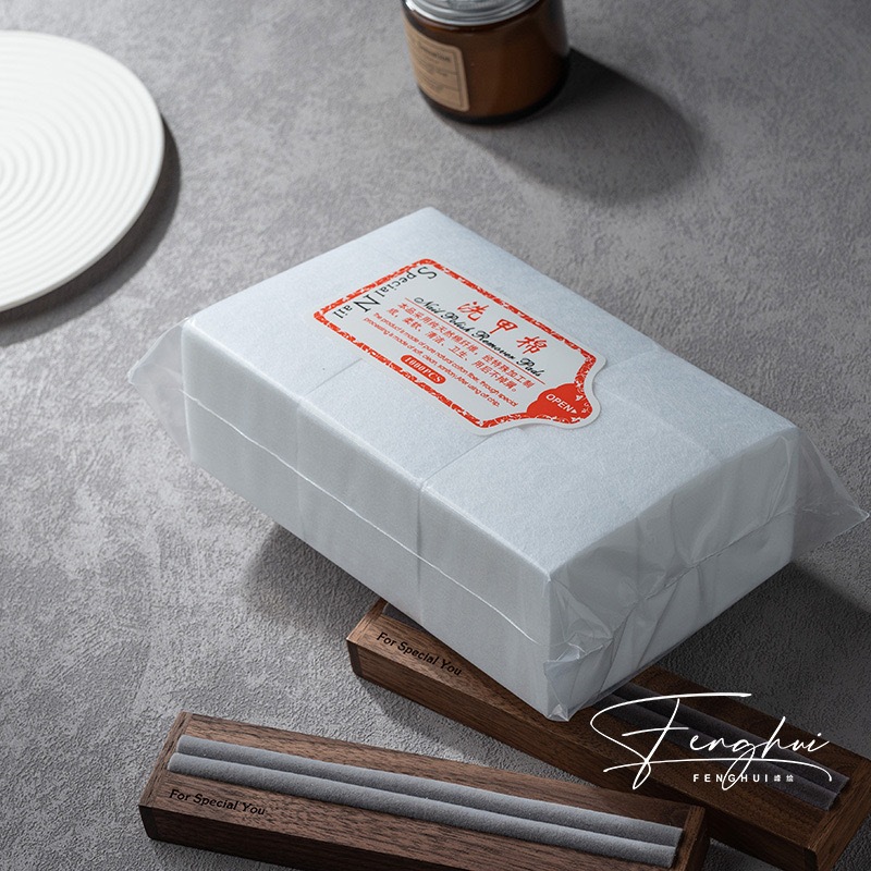 พร้อมส่ง แผ่นสําลี ผ้าฝ้าย  และ1000 ชิ้น เช็ดทําความสะอาดเล็บมือ เล็บเท้า สีขาว สําหรับทําเล็บเจล UV