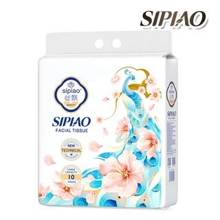 10 แพ็ค5ply กระดาษทิชชู่หนานุ่ม Sipiao (1609-10) 480 ชิ้นต่อแพ็ค TH ขนาด 175 * 175 มม. กระดาษชําระ