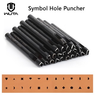 WUTA 5 มม.สัญลักษณ์เจาะรูหนัง Hollow Punching เครื่องมือ DIY…