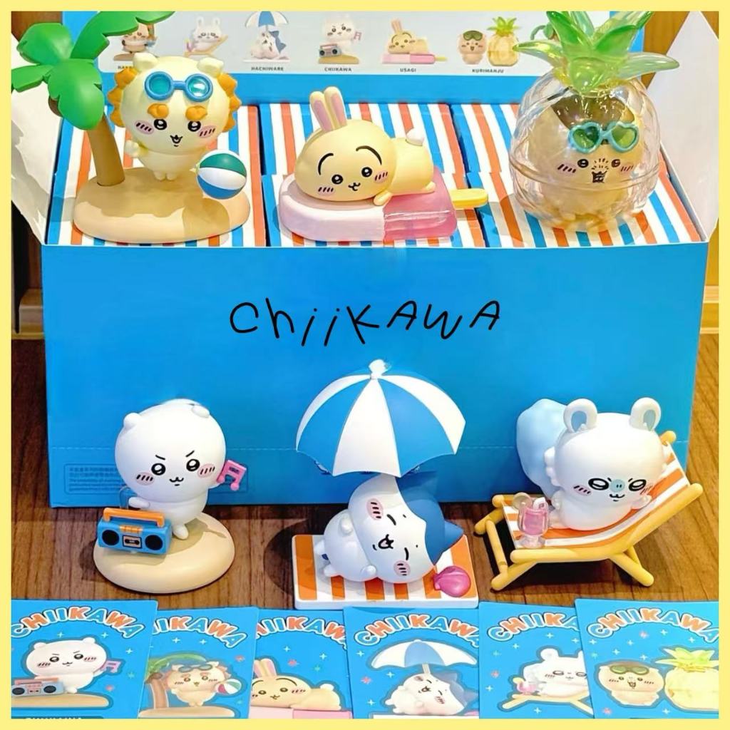 Chiikawa Blind Box summer tea Series usagi hachiware ตุ๊กตาตุ๊กตาอะนิเมะญี่ปุ่น action Figure ของเล่