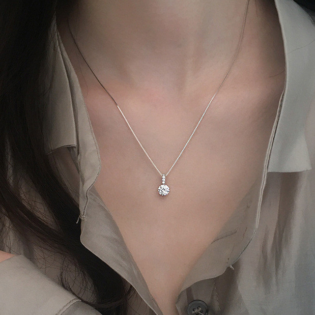 DÉ TUA Street Wear Geometric Water Drop Clavicle Chain Small Fresh Pendant Necklace