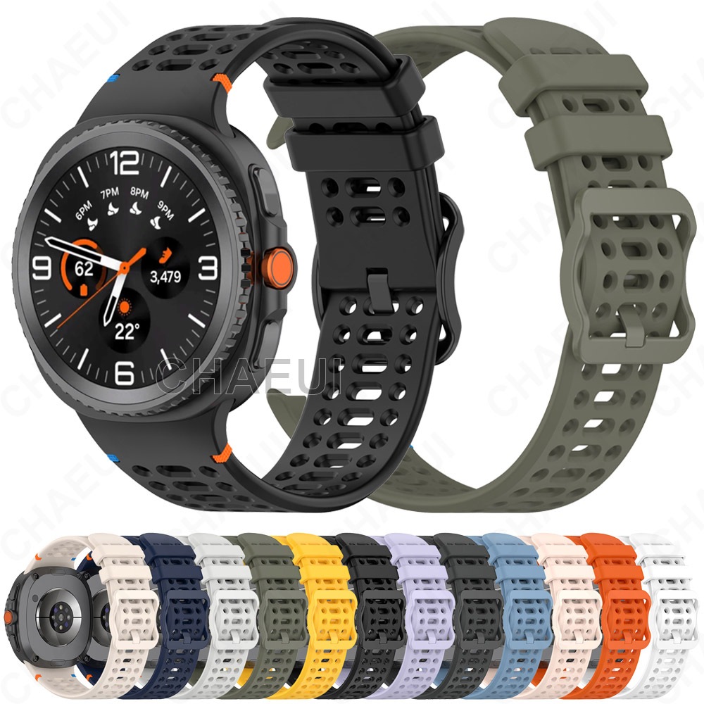 สายรัดซิลิโคนอุปกรณ์เสริมสร้อยข้อมือระบายอากาศสําหรับ Galaxy Watch 9 8 44mm 40mm Classic 46mm