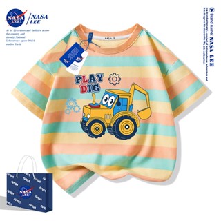 [จัดส่งในวันเดียวกัน] นาซ่า เสื้อยืดผ้าฝ้ายแท้หลวมชายหญิงเสื…