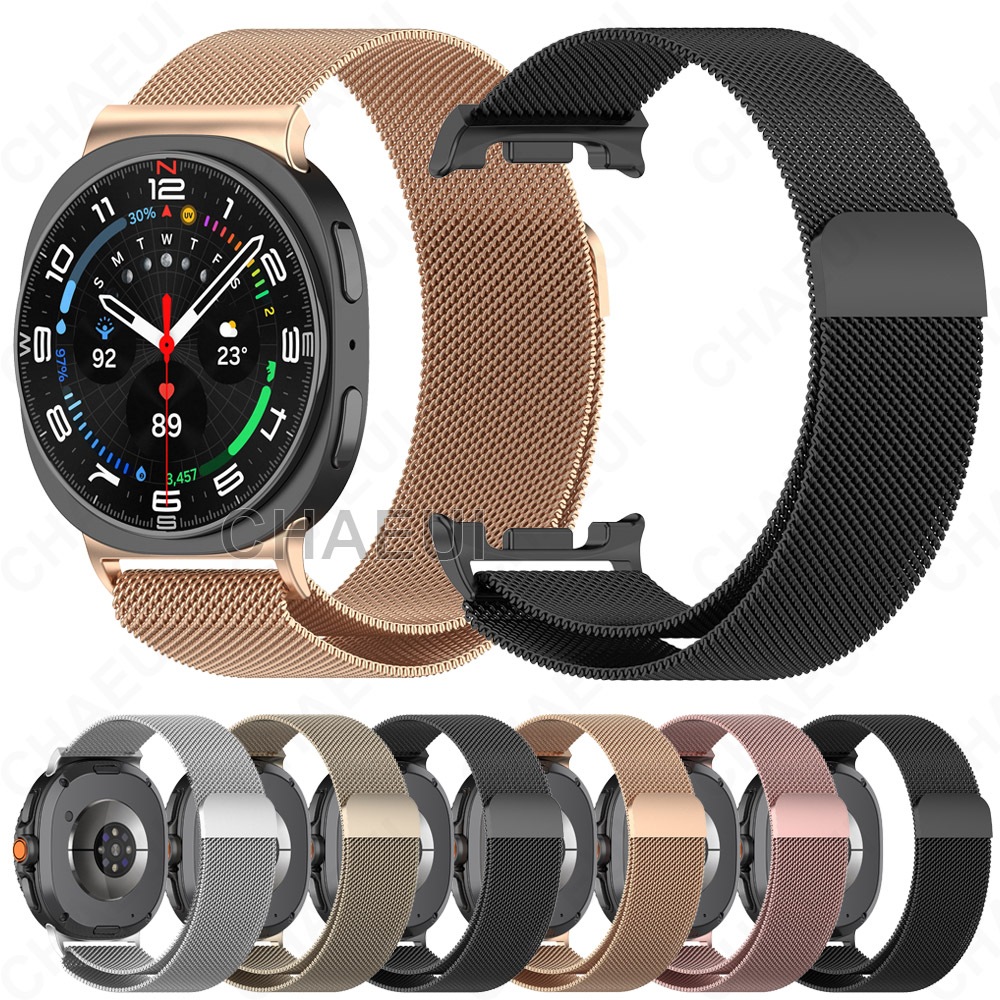 สแตนเลสสายโลหะสร้อยข้อมืออุปกรณ์เสริมสําหรับ Galaxy Watch 8 44mm 40mm Classic 46mm Ultra 2025