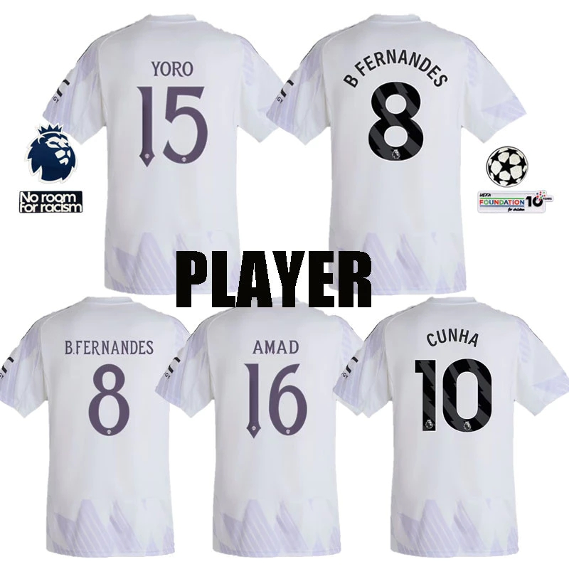 ใหม่ 25/ /26 man u away player Issue CUNHA B.FERNANDES เสื้อฟุตบอลผู้ชาย