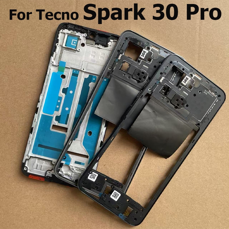 สําหรับ Tecno Spark 30 Pro กรอบกลาง Faceplate แชสซีด้านหน้า LCD Bezel อะไหล่ซ่อมเปลี่ยน KL7