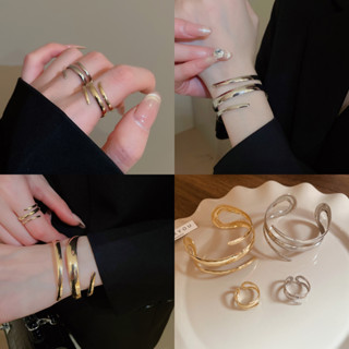 ชุดสร้อยข้อมือและแหวนสไตล์ยุโรป-อเมริกัน สำหรับผู้หญิง