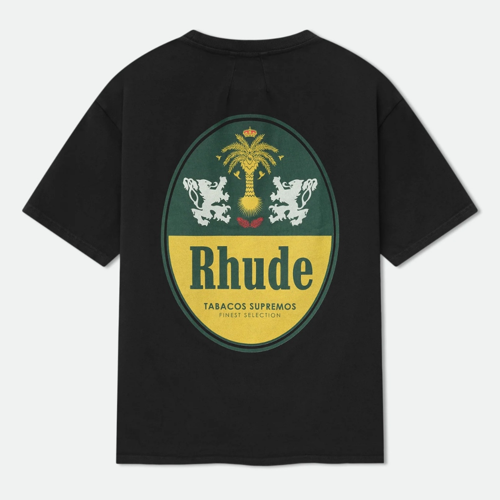 RHUDE TABACO TEE ผ้าฝ้ายคอกลม ทรงผ่อนคลาย