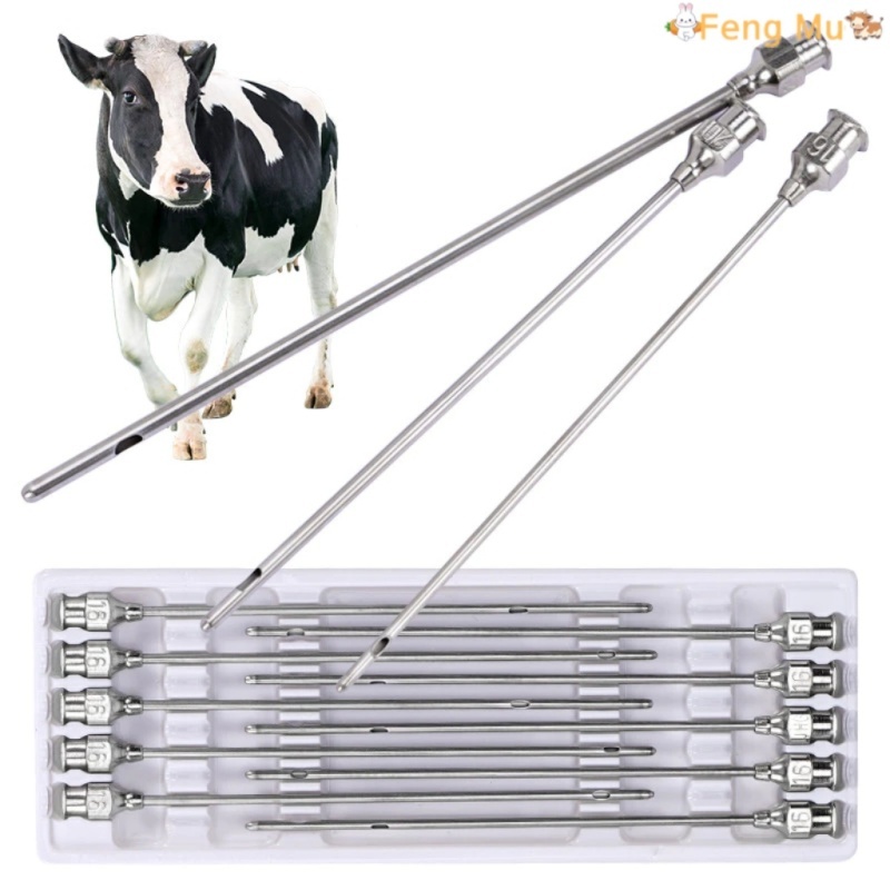 Cow Teat สแตนเลสสตีลนม Passing เข็ม Infusion เจาะ Trocar Cannula อุปกรณ์ปศุสัตว์