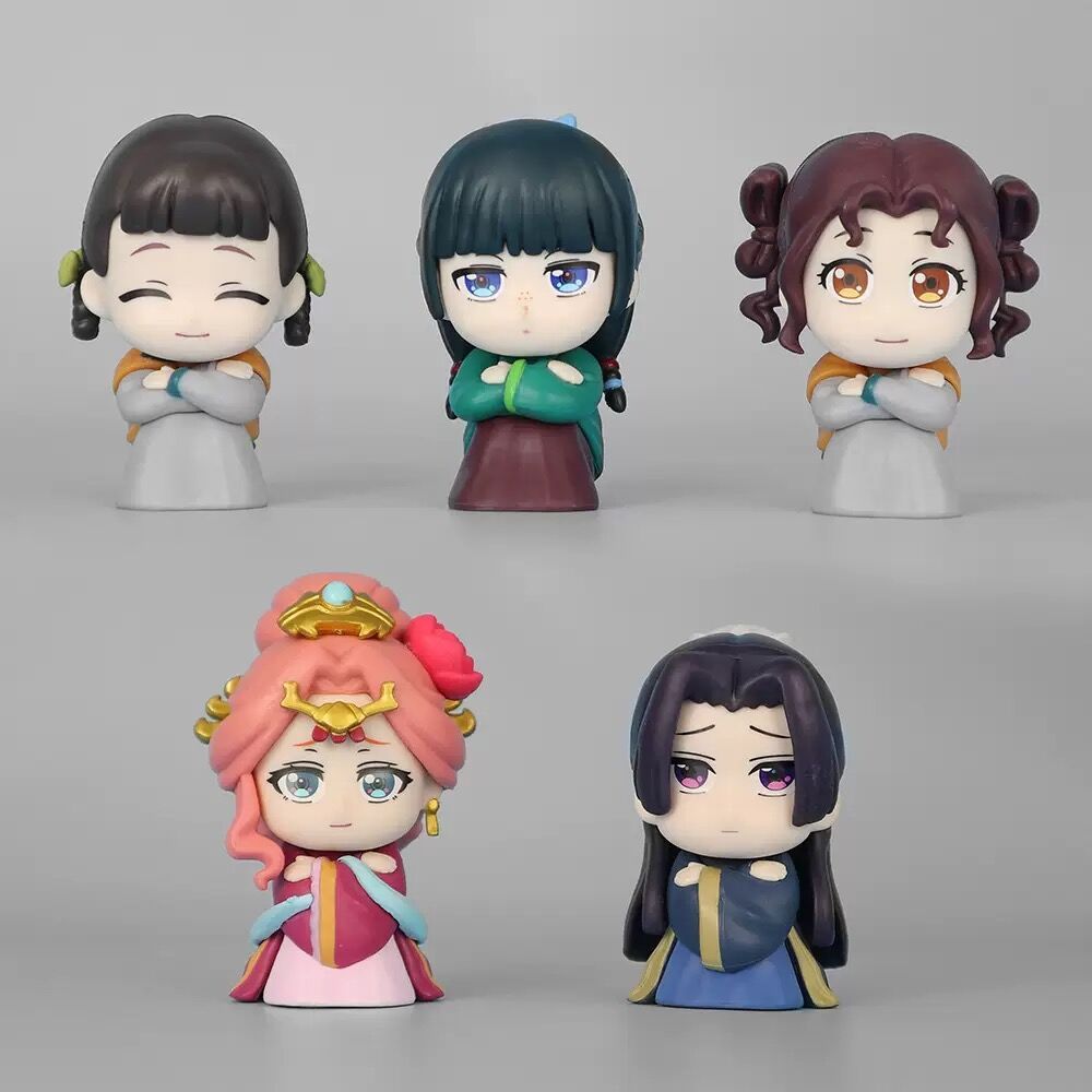 5 ชิ้น 8 เซนติเมตร-9 เซนติเมตร Apothecary Diaries อะนิเมะรูป MaoMao รูป Gashapon รอจัดแต่งทรงผมตุ๊กต