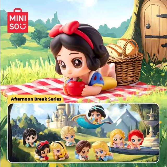 Disney Princess Afternoon Break Series กล่องตาบอดของเล่นคอลเลกชันราพันเซลสโนว์ไวท์