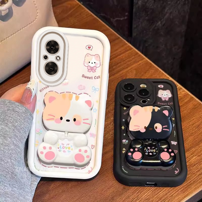 เคสสําหรับ Huawei Nova 9 SE nova 9 ความงามหมีขาตั้งหมุนได้เคสโทรศัพท์ดีไซน์ใหม่ซิลิโคนกันกระแทก TPU นิ่ม