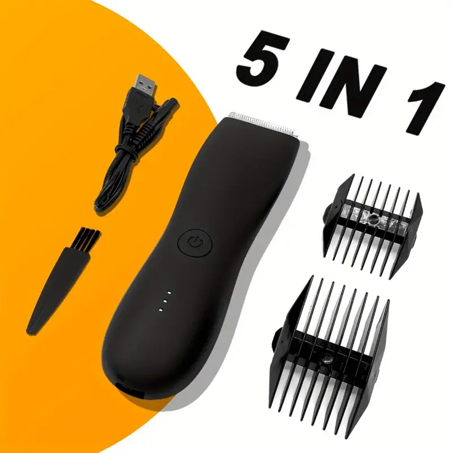 Professional Body hair Trimmer, Groin & Body Manscape Trimmer สําหรับชาย,เครื่องโกนหนวดไฟฟ้าเปลี่ยนใบมีดเซรามิค Groomer, Pubic Grooming Clipper ชายมีดโกนกันน้ํา Biki