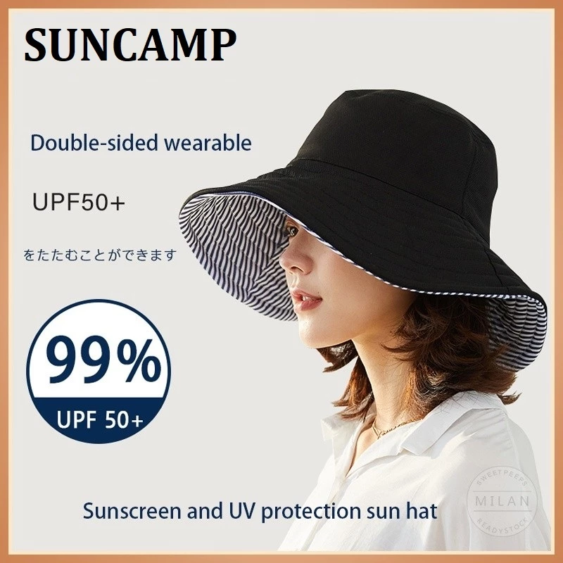 หมวกกันแดดญี่ปุ่น ป้องกันรังสียูวี ปีกกว้าง UV99% UPF50+ UV Cut Protection Sun Hat Kirarista Netty