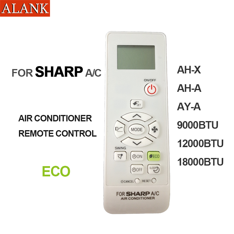 ALANK Remote รีโมทแอร์ SHARP (สำหรับแอร์แยกส่วน) 9000BTU 12000BTU 18000BTU โหมด ECO ลดการใช้พลังงาน