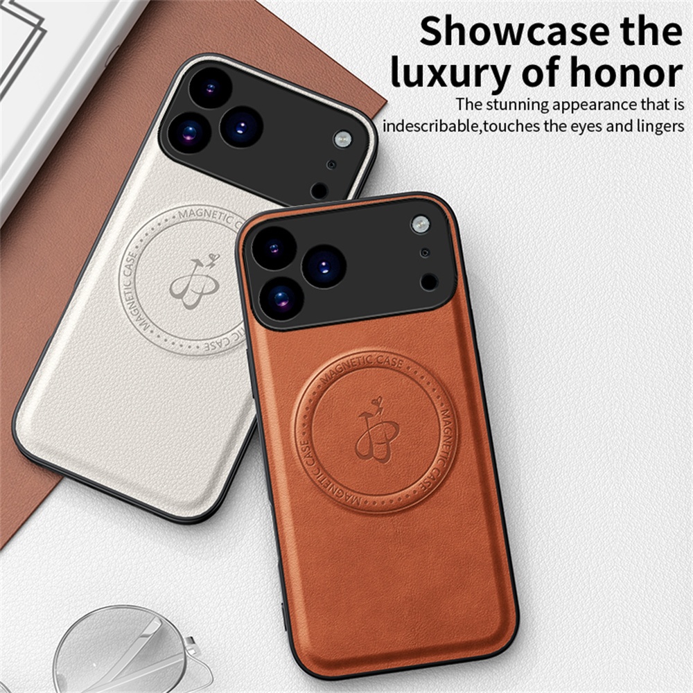 หรูหรา PU หนังกันกระแทกสําหรับ iPhone 17 Pro Max ปลอกแม่เหล็กสําหรับ iPhone 17 Air/16/15 i14 Plus เค