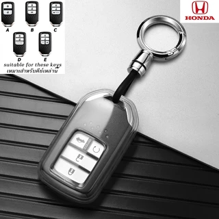 HONDA City RS City Turbo HRV 2016 CRV G5 WRV Civic FC FK Accord G10 เคสกุญแจรีโมท Jazz G2 Jazz GK BRV Honda ฝาครอบกุญแจรถโปร่งใส