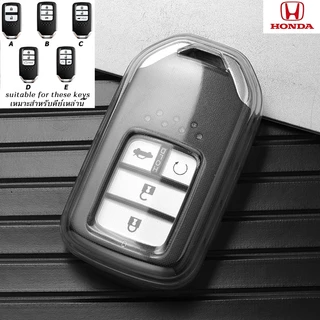 HONDA City RS City Turbo HRV 2016 CRV G5 WRV Civic FC FK Accord G10 เคสกุญแจรีโมท Jazz G2 Jazz GK BRV Honda ฝาครอบกุญแจรถโปร่งใส