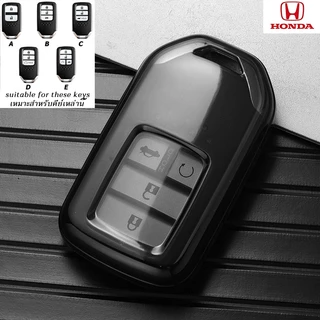 HONDA City RS City Turbo HRV 2016 CRV G5 WRV Civic FC FK Accord G10 เคสกุญแจรีโมท Jazz G2 Jazz GK BRV Honda ฝาครอบกุญแจรถโปร่งใส