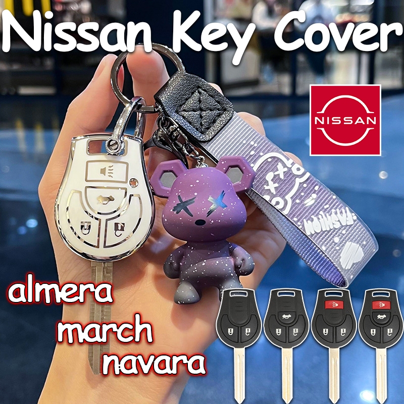 Nissan 2/3/4 ปุ่มฝาครอบกุญแจสําหรับ almera/march/navara พวงกุญแจ navara รถ remote Key กรณี almera Key กรณี