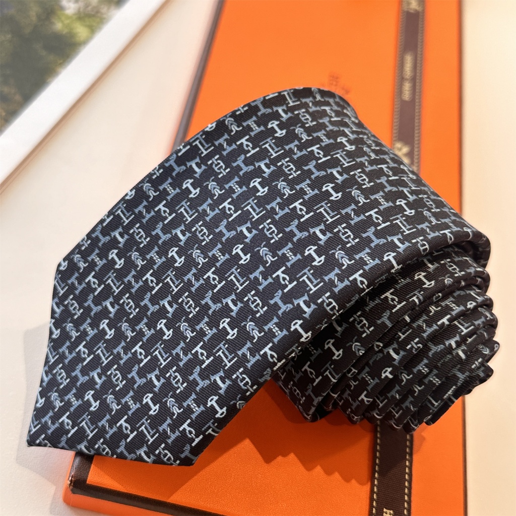 Her* Top Twill Silk Elegant Fashion Men Business Wedding Banquet Tie พร้อมกล่อง