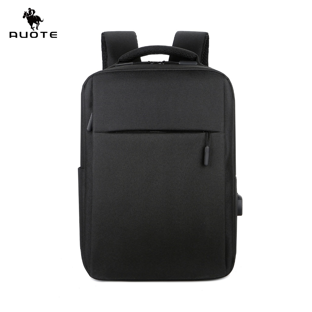 AUOTE Men Laptop Backpack Business Backpack College Backpack USB Charging Casual Anti Theft Back Pack School Bag