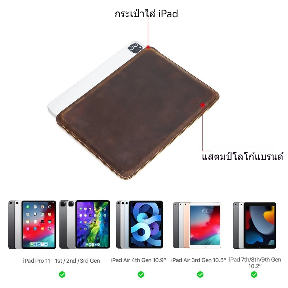CONTACTS FAMILY เคสหนังวัว สําหรับ  Pro 11 Air 3 4 Air 5 10.9 7th 8th 9th 10th 10.2 แท็บเล็ตแท็บเล็ต ราคา ถูกที่สุด ดีลบีเคเค แกลเลอรีภาพที่ 3