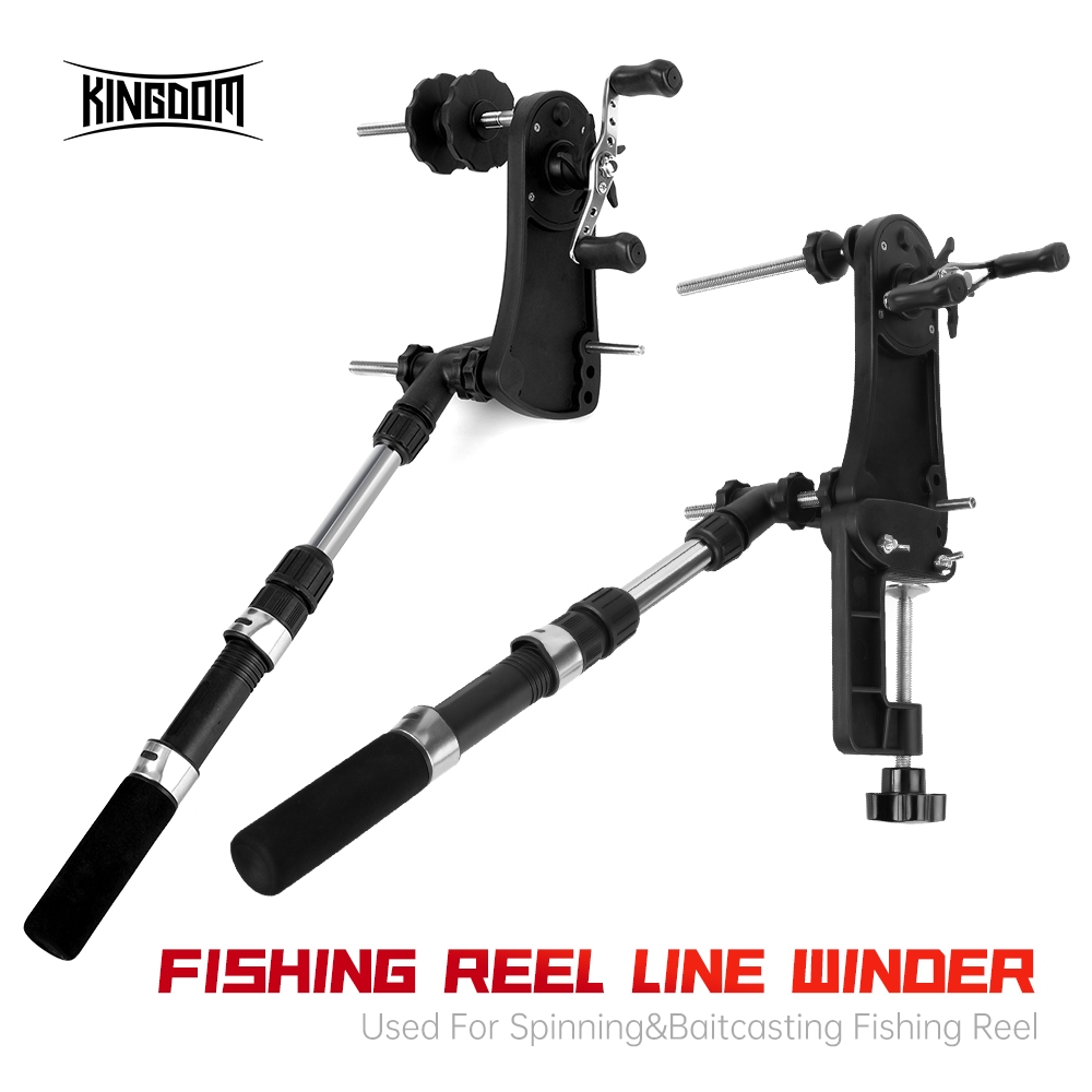Kingdom Fishing Reel Line Winder ใช้สําหรับ Spinning/Baitcasting Fishing Reel แขนขยายแบบพับเก็บได้
