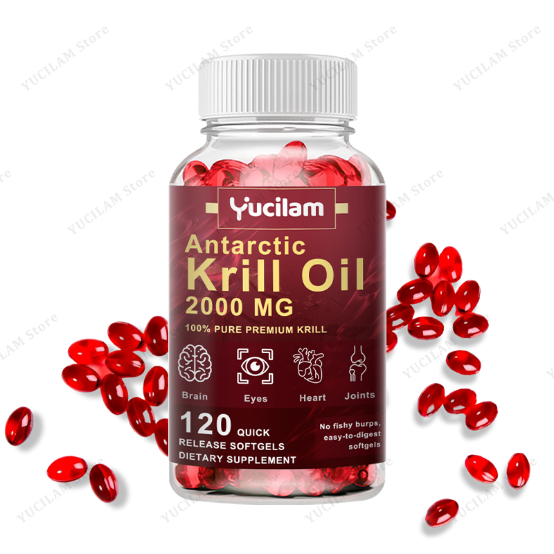 Antarctic Krill Oil 2000mg Support Joint, Brain, Heart & Eye Antioxidant Health - Omega-3, EPA, DHA