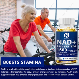 NATUSTHY NAD Resveratrol 1500mg สําหรับริ้วรอยแห่งวัย ผิว พลังงาน สารต้านอนุมูลอิสระ การเผาผลาญสุขภาพ