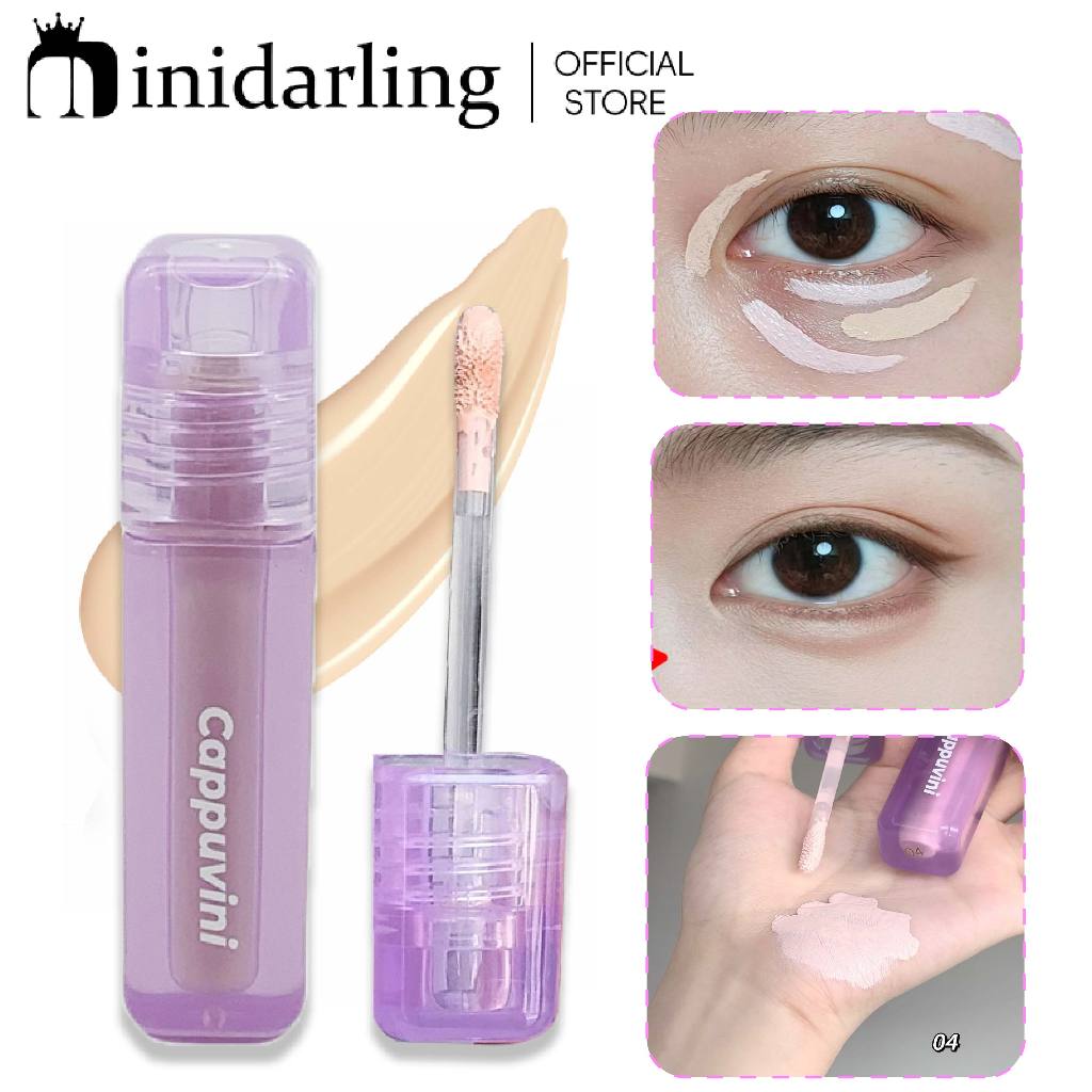 Cappuvini 4 สี Liquid คอนซีลเลอร์ Full Coverage Acne Dark Circles คอนซีลเลอร์กันน้ําติดทนนาน