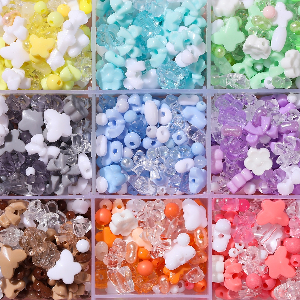 St.kunkka 20g-50g 2-10mm ลูกปัดอะคริลิค ลูกปัดผสม สำหรับทำเครื่องประดับ DIY