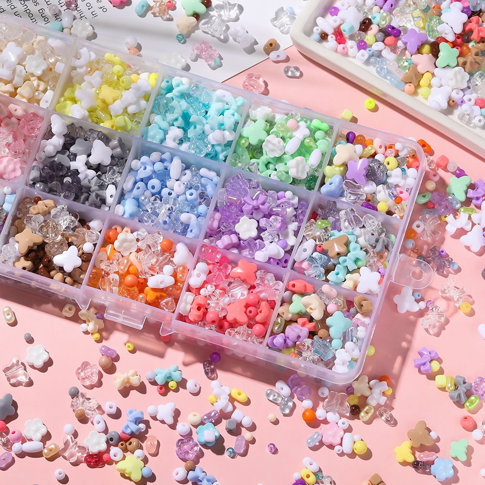 St. kunkka 20-50g ลูกปัดอะคริลิคสีผสมไม่สม่ําเสมอลูกปัดสําหรับเครื่องประดับ DIY