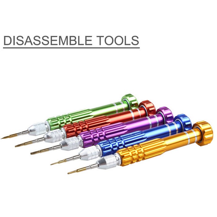 ชุดไขควงอลูมิเนียมอัลลอยด์ 5-in-1 สําหรับซ่อม Apple iPhones พร้อมไขควงหลายตัว