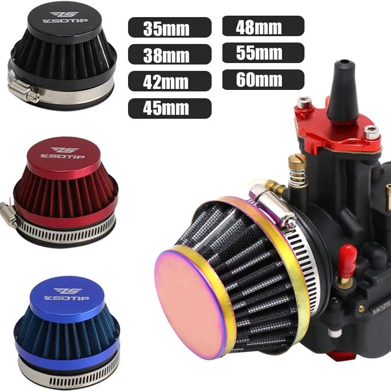 เครื่องกรองอากาศคาร์บูเรเตอร์ 48 มม. 55 มม. 60 มม. สําหรับรถจักรยานยนต์ Dellorto SHA 50cc 70cc 90cc 110cc ATV Dirt Pit Moped