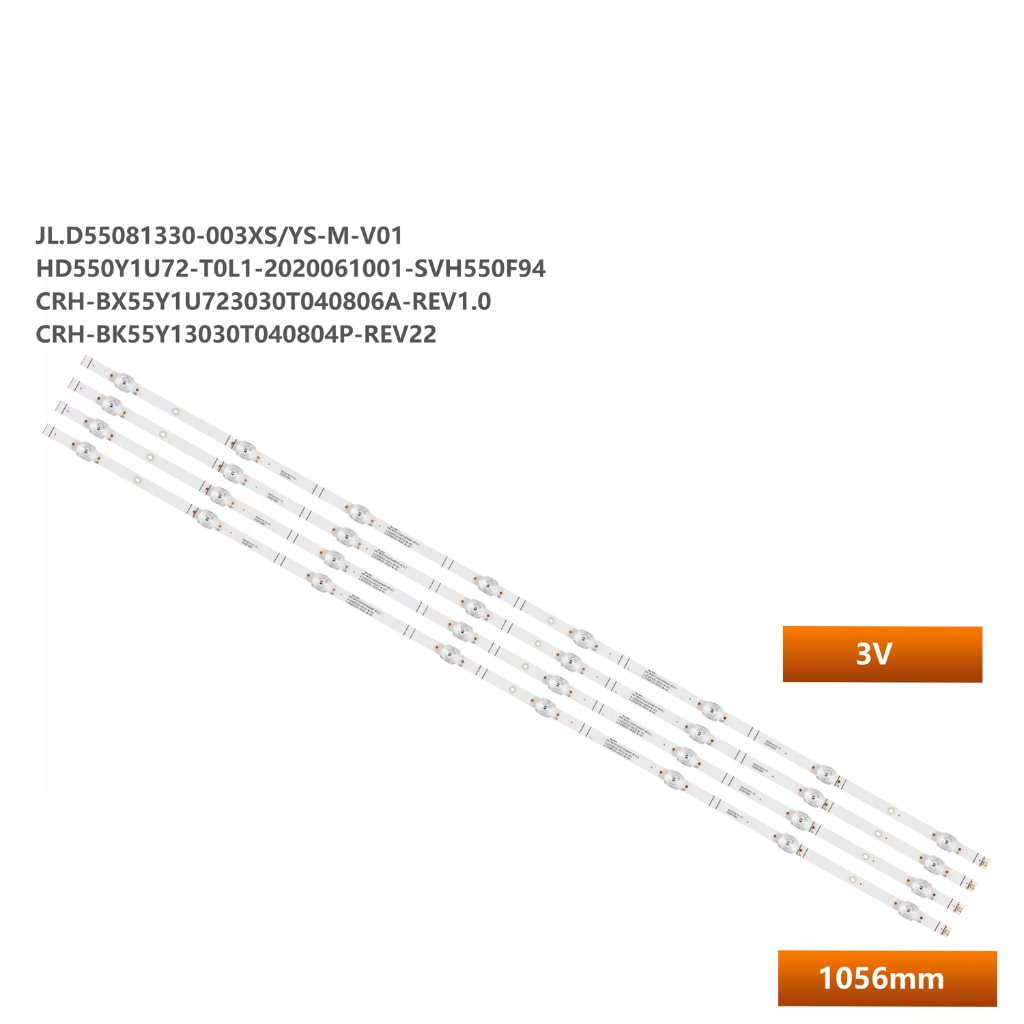 8 ชิ้น = 4 ชุด LED Backlight Bar Strip 8LED สําหรับ Hisense SVH550F94 55A6BGTUK 55A63HTUK SVH550F94 