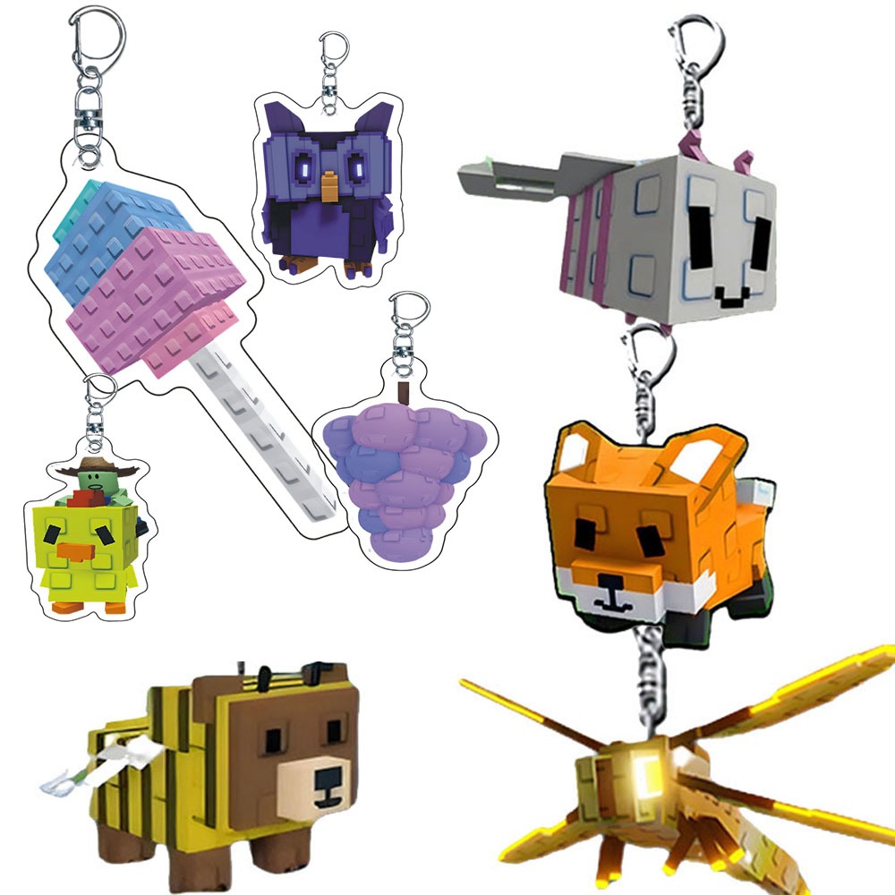 พวงกุญแจแรคคูน Grow A Garden Roblox เกมสัตว์เลี้ยงของเล่นสําหรับเด็ก