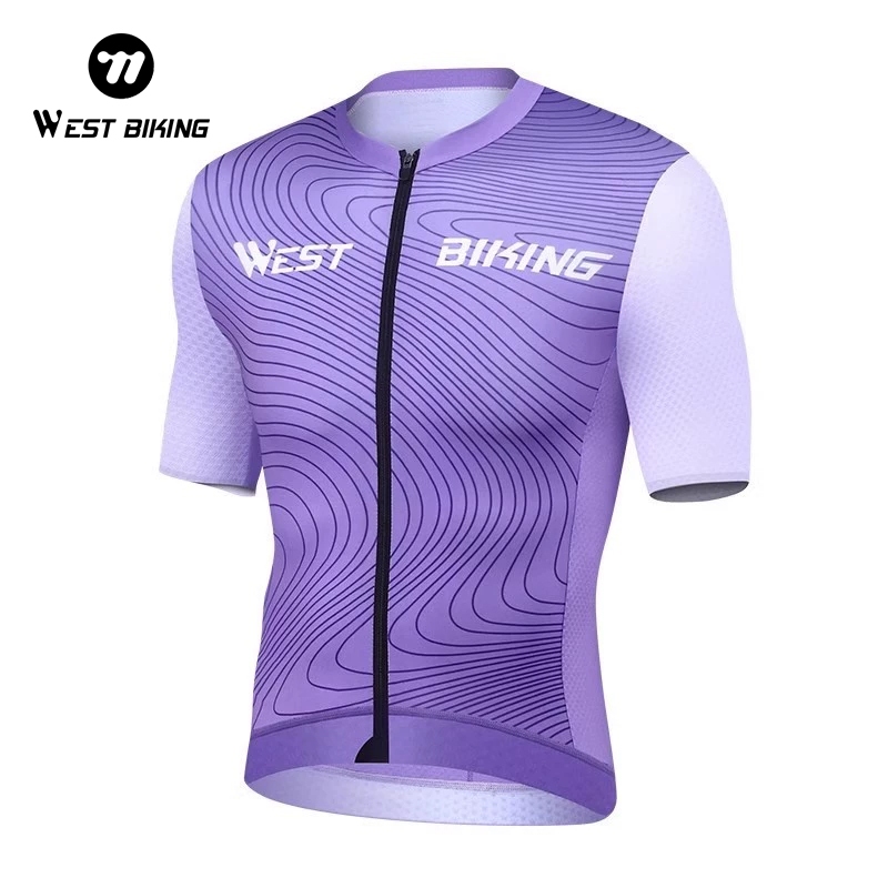 WEST BIKING Summer Cycling Jersey Breathable Quick-Drying Road Bike Clothes Short Sleeves Tops Unisex