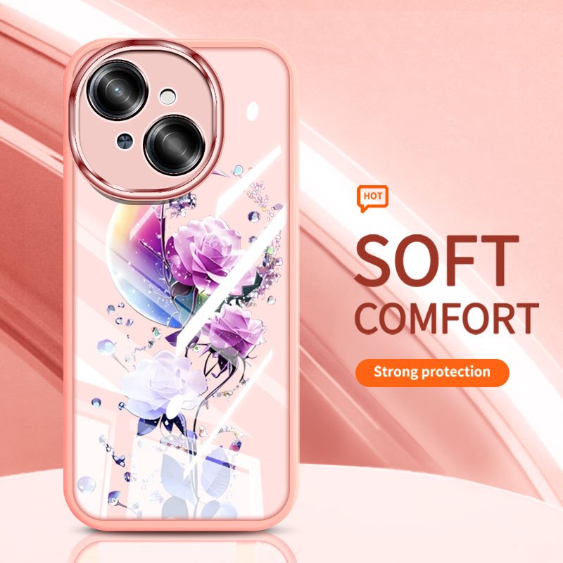 VRQR สําหรับ Tecno Spark Go 1S Spark Go 1 Spark Go 2025 Spark 30C 4G 5G Pop 9 4G 5G Bright ดอกไม้โปร