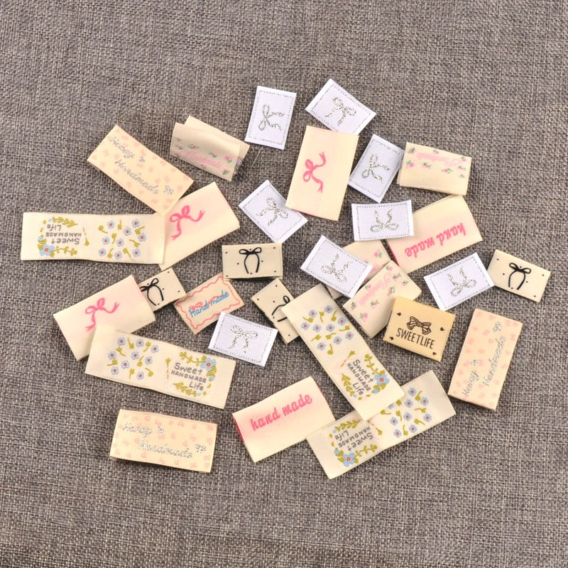 อุปกรณ์ตกแต่งผ้าสำหรับเย็บปักถักร้อย 30 ชิ้น ขนาด 20-71 มิลลิเมตร ป้ายผ้าและแท็กวัสดุ พร้อมใช้งาน DIY CP3812