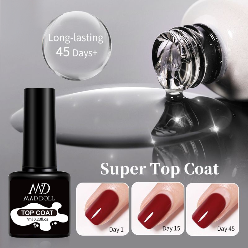 Function Gel Polish Super Top Coat โปร่งใส Soak Off Nail Art Varnish 7ML