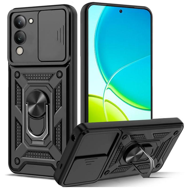 กันกระแทกหนักป้องกันกรณียากพร้อมขาตั้งโลหะ Vivo Y04 Y28 Y36 Y16 Y27 Y35 Y29S Y19S Y17S Y31 V60 Lite