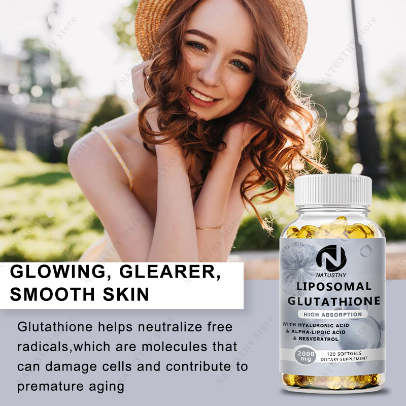 Liposomal Glutathione 2000mg Hyaluronic Acid Resveratrol Antioxidant thumbnail 8