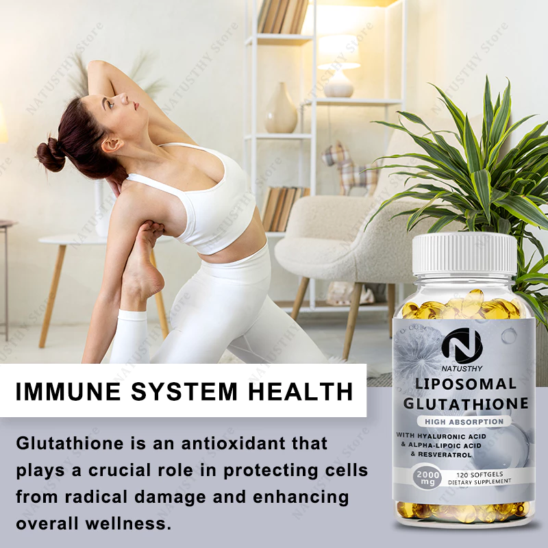 Liposomal Glutathione 2000mg Hyaluronic Acid Resveratrol Antioxidant thumbnail 7