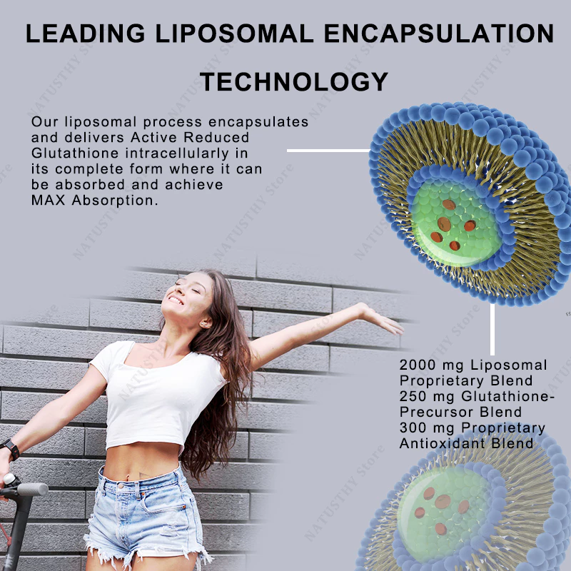 Liposomal Glutathione 2000mg Hyaluronic Acid Resveratrol Antioxidant thumbnail 5